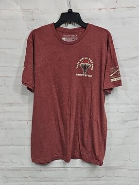 Grunt Style Men's Heather Maroon Short Sleeve Tee